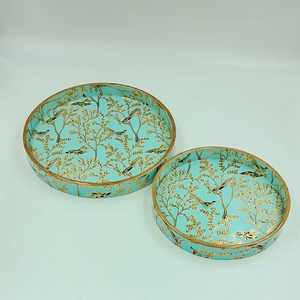 Bandeja de incrustaciones de hueso de forma Rectangular para manualidades, bandeja decorativa para el hogar para mesa de centro, patrón único, prueba de artesanía de hueso - Product Image 2