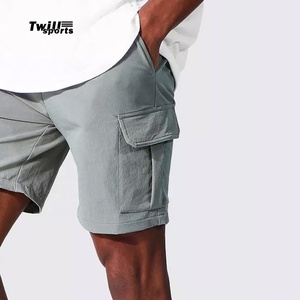 Shorts décontractés d'été pour hommes 100 % coton, motif camouflage, taille élastique mi-haute, longueur genou, séchage rapide, respirant - Product Image 2