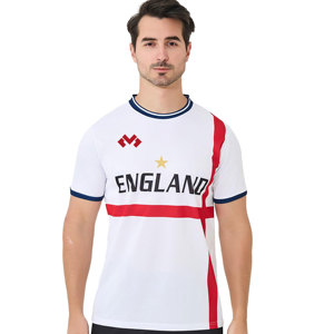 Camiseta de Fútbol de la Selección de Inglaterra de Alta Calidad, 100% Poliéster, Impresión por Transferencia de Calor, Transpirable, de Secado Rápido, Elástica, para Entrenamiento Deportivo - Product Image 5