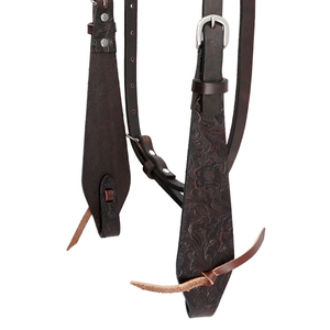 Professional High Quality Durable Full Size Outdoor <b>Equestrian</b> Leather Polo Style Adjustable Horse Bridle Factory Made Custom - Product Image 2