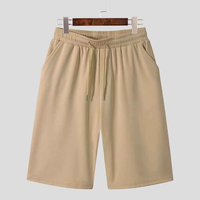 Traje de Verano de Dos Piezas para Hombre, con Logotipo Personalizado, Pantalones Cortos y Camiseta de Punto Transpirable, Diseño Sólido, Alta Calidad, Lavable
