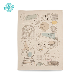 Friendly <b>Kitchen</b> Use Floral Printed Organic Cotton Tea <b>Towels</b> Quick-Dry and Plain Style Custom <b>Kitchen</b> Tea <b>Towel</b> in Bulk - Product Image 3