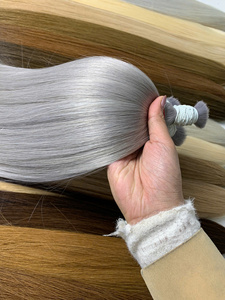 Extensions de cheveux en vrac Produit de vente chaud 2025 couleur gris argent 60cm naturel droit 100% cheveux vietnamiens de haute qualité - Product Image 3