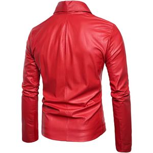 Chaqueta de cuero para hombre con logotipo personalizado, chaquetas de cuero en blanco puro de talla grande para hombre - Product Image 2