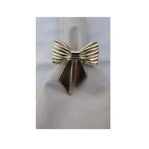 Rond de serviette en or poli Doublure gaufrée Design Accessoires de vaisselle de mariage Anneaux de serviette en or - Product Image 5