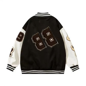 CollegeBaseballjacket para hombre Retro Varsity Jacket Tela suave Ropa de calle cómoda para casual y Deportes - Product Image 4