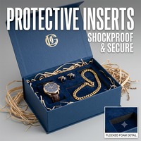 Boîte à bijoux en papier de luxe avec logo personnalisé, structure rigide, emballage cadeau