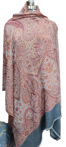 100% <b>Oversized</b> Jacquard Shawls Customized Design Produced Under High Quality Control Women Fashion Made in India Mumbai Exporter - Product Image 2