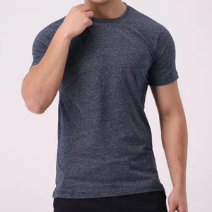 T-shirt de fitness à col rond et à manches courtes pour homme, tricoté de haute qualité, coupe régulière, style formel, couleurs variées, anti-rides, respirant - Product Image 4
