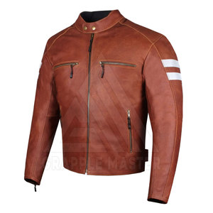 Chaqueta de Motociclista de Invierno para Hombre, Hecha a Medida, de Piel de Vaca, Estilo Urbano, Transpirable, Impermeable, Cuello Redondo, Diseño Personalizado - Product Image 1