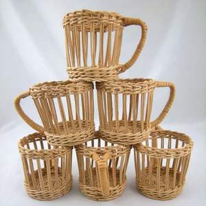 Tasse à café en rotin naturel tissé à la main - Product Image 6