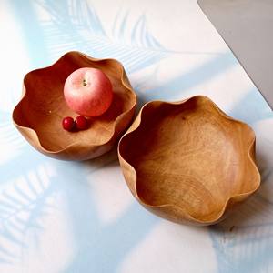 ชามไม้ธรรมชาติชามผสมสลัดผลไม้ชามเสิร์ฟปรับขนาดโลโก้โดย vitrapro - Product Image 6