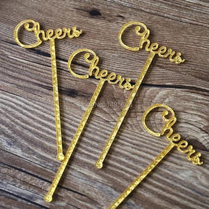 Bâtons de coupe en métal au design étonnant Bâton d'agitateur à cocktail doré Fait à la main Prix abordable - Product Image 1