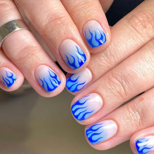 Meilleures ventes : Faux ongles 3D personnalisables en amande, 24 pièces, à presser, manucure d'été haut de gamme avec boîte - Product Image 1