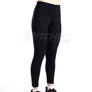 Leggings pour femmes de haute qualité, tissu tricoté respirant, taille haute, design de logo personnalisé, écologique, léger, élasthanne/polyester - Product Image 2