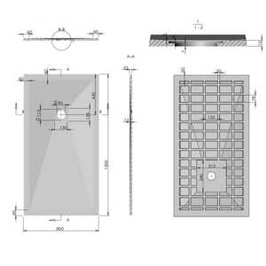 Milano Koricini Non-Slip Anthracite Resin <b>Shower</b> <b>Tray</b> 150x80 cm 2.5 cm Thick - Product Image 4