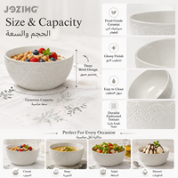 Vaisselle en porcelaine fine polie, vente en gros, bol à céréales, soupe et riz de 5,5 pouces, blanc, motif floral en relief, prix imbattable en gros