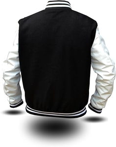 Vestes universitaires pour hommes, veste de baseball, veste universitaire pour hommes, mélange de laine, manches en cuir, hommes et femmes - Product Image 4