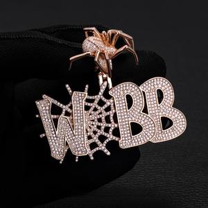 Personalizable Iced Out Cuban Links VVS Ronda Moissanite Carta Colgante Hip Hop Collar para Fiestas - Product Image 6