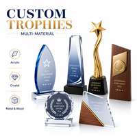 Trophée en cristal de haute qualité personnalisé pour le basketball, le football et les sports, pour les souvenirs en cristal