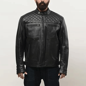 Men's Vintage Racing Leather Motorbike <b>Jacket</b> Breathable Windproof Waterproof Plus Size Anti-UV Customizable - Product Image 3