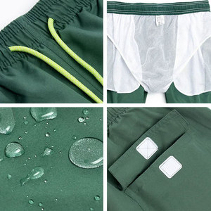 Design personnalisé Short de sport à fleurs pour hommes High Street Short de fitness d'été en coton uni avec cordon de serrage uni écologique - Product Image 4