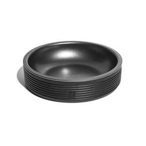 Tazón Doble de Plástico Negro Sólido - Product Image 1