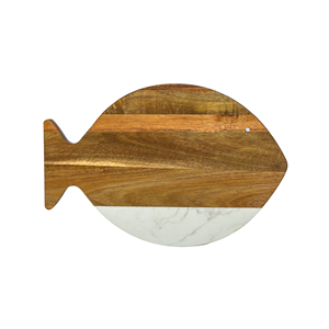 Planche à découper Star Design créative en bois d'acacia et marbre planche à découper en forme de rectangle avec logo personnalisé planche à découper durable - Product Image 5