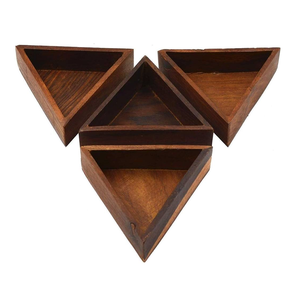 Antique Wooden <b>Spice</b> Storage Box Grid Kitchen Seasoning Storage Box Transparent Cover Seasoning Storage Top Selling <b>Product</b> - Product Image 5