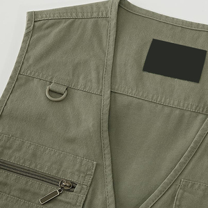 Fait sur mesure pour hommes hiver fermeture éclair extérieur décontracté multi-poches respirant Cargo Vest avec impression de logo personnalisé - Product Image 3