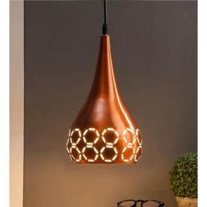 Lampe suspendue en cuivre lourd de finition miroir de qualité supérieure avec suspension à chaîne et abat-jour profond pour plafonnier intérieur - Product Image 4