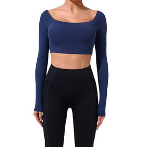 Camisetas de Yoga Unisex 2026, Top Deportivo, Camiseta Corta con Hombros Descubiertos, para Gimnasio, Entrenamiento, Running, Sexy, de Secado Rápido, para Verano, Fitness - Product Image 1