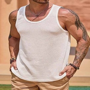 Débardeurs de gymnastique Débardeurs de musculation Singlet Cotton Bamboo Fiber Gym Gilets Training Man débardeur Taux de gros fabriqué par Dress Sports - Product Image 3