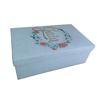 Dernière collection de belles boîtes d'emballage cadeau en carton Boîte en papier fait main de couleur bleue et dorée Boîtes cadeaux décoratives personnalisées