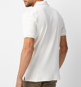 Polo para Hombre con Logotipo Personalizado, Tejido de Punto Acanalado de Alta Calidad, Mangas Cortas, Nuevo Estilo Moderno Bordado - Product Image 5