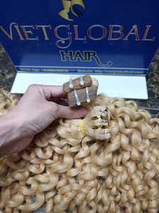 El mejor precio de fábrica para la calidad superior 100% Extensiones de cabello humano camboyano virgen Cinta invisible Cabello rizado para trajes elegantes - Product Image 3