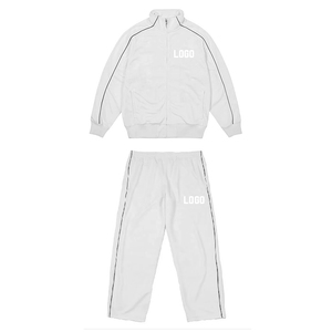 Survêtement d'hiver en coton uni à capuche 2 pièces avec coupe-vent et pantalon de survêtement pour hommes - Product Image 5