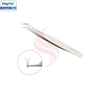 Pinces à extensions de cils synthétiques professionnelles de qualité supérieure en acier inoxydable, précision, durabilité, droites/pointues/courbées - Product Image 2