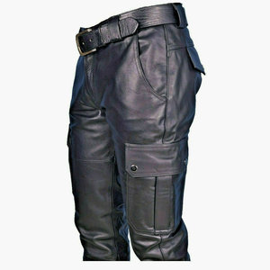 Pantaloni in Pelle PU da Uomo per Moto e Corse Automobilistiche - Product Image 2