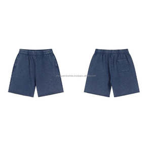 High Quality Acid Washed Blank French <b>Terry</b> Men's Shorts <b>Bulk</b> Wholesale Plain Dyed 100% Cotton Casual Gym Quick Dry Elastic - Product Image 2
