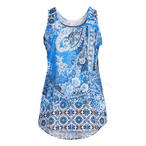 Camiseta sin Mangas Casual para Mujer, Sublimada, con Logotipo Frontal, Transpirable, de Secado Rápido, Ecológica, Colores y Tallas Personalizadas, Venta al Por Mayor OEM - Product Image 2