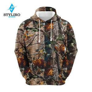 Sudadera con Capucha de Camuflaje RealTree Vintage Personalizada para Hombre, 100% Poliéster, Patrón Sólido Bordado, Forro Polar para Caza, Invierno, Resistente al Viento - Product Image 3