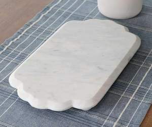 Plateau de service en marbre de qualité supérieure, plateau en marbre naturel pour fruits, collations, thé, café ou ornements, articles de cuisine - Product Image 2