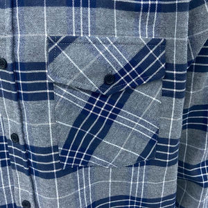 Custom Cotton Logo Factory Wholesale Comfortable 100% Cotton Long Sleeve Casual <b>Men</b> Plaid <b>Flannel</b> <b>Shirt</b> - Product Image 5