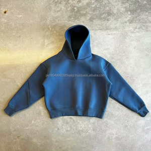 Sweat à capuche en coton 100% personnalisé avec logo lourd, tissu épais de 600 g/m², molleton en coton français pour hommes - Product Image 2