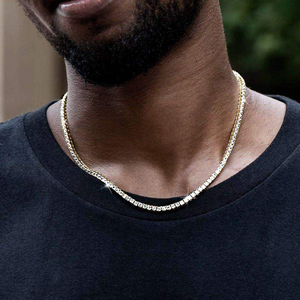 สร้อยคอพร้อมจี้สำหรับทุกเพศ18K ประดับเพชรสีทองขาวทรงกลมธรรมชาติแบบฮิปฮอปสำหรับตัวเลือกของขวัญจากอินเดียที่ได้รับการรับรองจาก gigia - Product Image 5