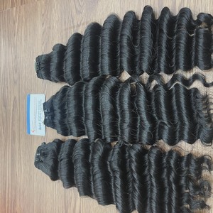 2025 Vente de haute qualité Extensions de cheveux humains vietnamiens Loose Deep Wave Machine Double trame prête à expédier - Product Image 2