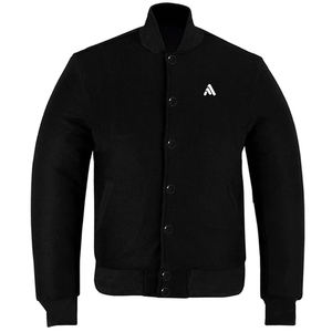 Veste universitaire décontractée unisexe personnalisée, corps en laine écologique, patchs brodés, veste bomber universitaire réversible - Product Image 1