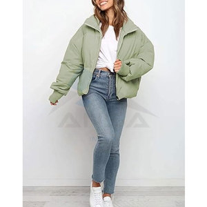 Chaqueta de Moda Urbana para Mujer, Chaqueta Corta Acolchada, Abrigo de Invierno Cálido y Acolchado para Mujer - Product Image 2