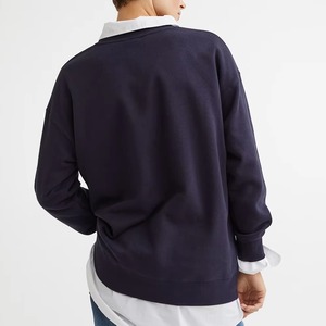 Sweat-shirt long pour femmes Sweat-shirt en coton avec logo personnalisé Sweat-shirt d'hiver pour femmes - Product Image 4